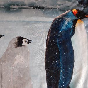 Penguin and Chicks Theme Faux Fur Throw